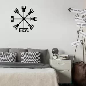 Vegvisir Black Decorative Metal Wall Accessory