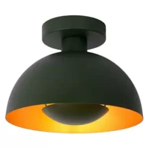 Lucide SIEMON - Flush Ceiling Light - Ø25cm - 1xE27 - Green