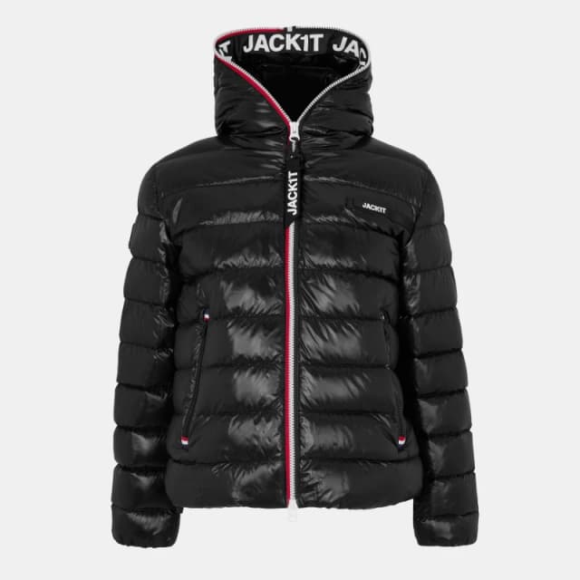 Jack1t Mens Hooded Insulated Medium Puffer Jacket Black male Medium