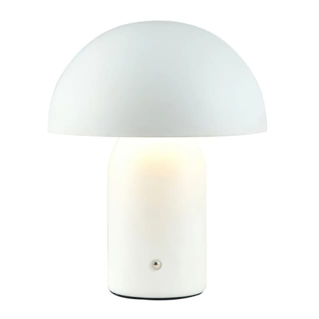 Happy Homewares Modern Rechargeable Mushroom Table Lamp with Touch Dimmer Button in White Size: 10" White Unisex 10"