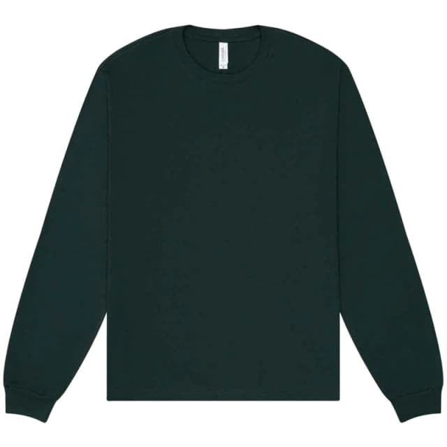 Bella + Canvas Mens Heavyweight Long-Sleeved T-Shirt in Green Size: Small Green Male S