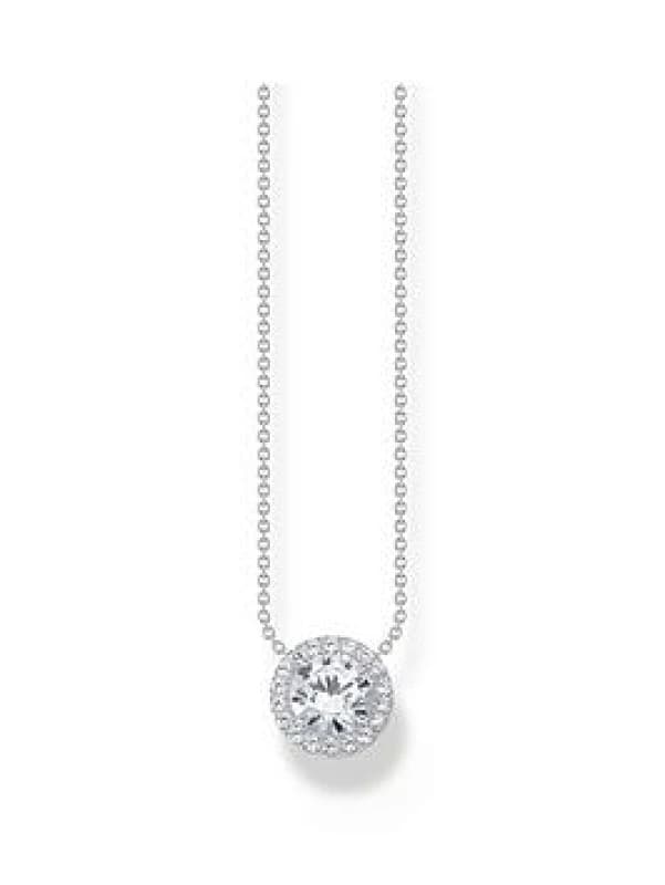 THOMAS SABO Silver White Zirconia Halo Necklace