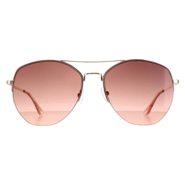 Calvin Klein Aviator Rose Gold Brown CK20121S Gold male