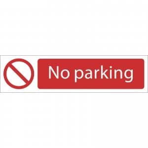 Draper No Parking Sign 200mm 50mm Standard