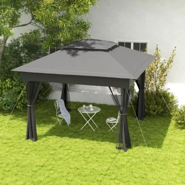 Outsunny Garden Folding Tent Heavy Duty Pop Up Gazebo for Party TJ Hughes 5056725383398