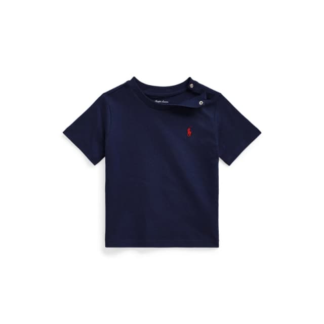 Polo Ralph Lauren Kids Cotton Short Sleeve Crew Neck T-Shirt Cruise Navy male 12 Mnth