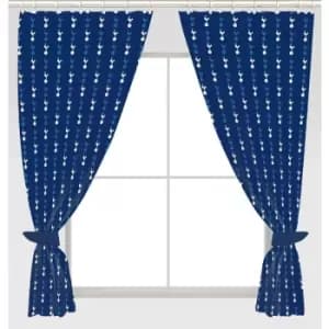 Tottenham Hotspur FC Repeat Crest Curtains (168 x 137cm) (Blue) - Blue