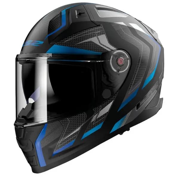 LS2 FF811 Vector II Alizer Matt Black Blue Full Face Helmet Size 2XL