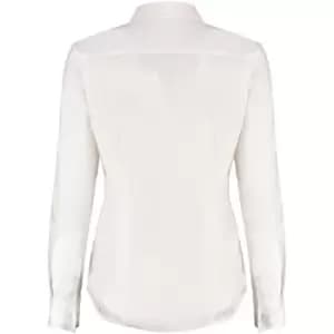 Kustom Kit Womens/Ladies Long Sleeve Tailored Stretch Oxford Shirt (10 UK) (White)