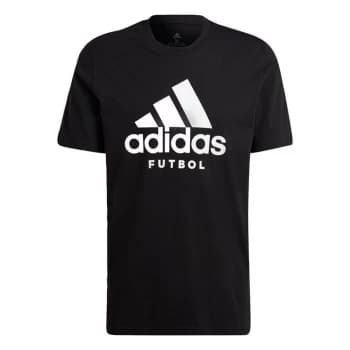 adidas Futbol Logo T-Shirt Mens - Black