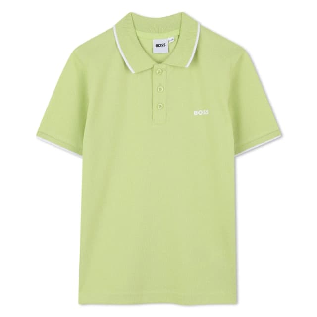 Boss Kids Short Sleeve Polo Shirt Apple 607 male 10 Yrs