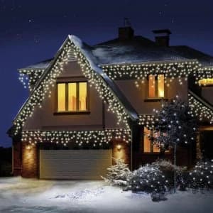Premier Decorations 480 LED Icicle Lights - Warm White