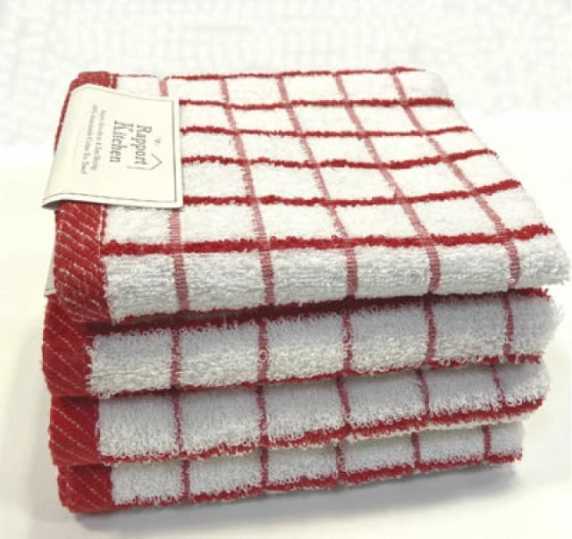 Rapport Home Luxury Terry Kitchen Towel 50X80 Red