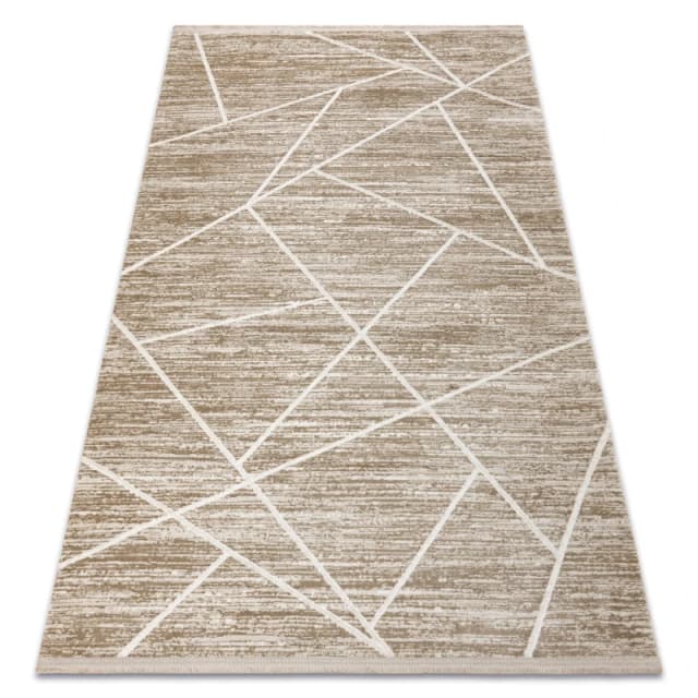 RugsX Modern Carpet Duke 51557 Beige / Cream - Geometric, Structured, Very S 80X150 Cm