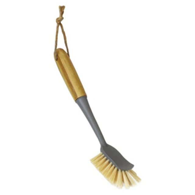 JVL Bamboo Classic Washing Up Dish Brush - Natural Brown