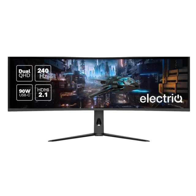 electriQ 49'' VA Dual QHD 240Hz USB-C KVM UltraWide Monitor