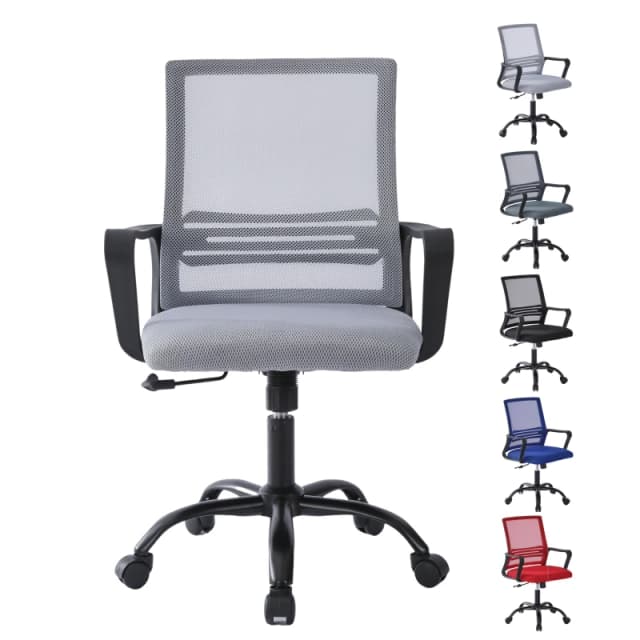 MCC Direct Mesh Back Office Chair On Castor Wheels light Grey MESHLGREY