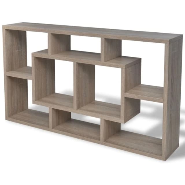 VIDAXL Vidaxl - Floating Wall Display Shelf 8 Compartments Oak Colour 242549