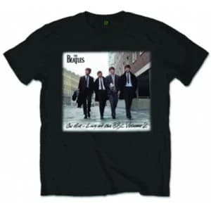 The Beatles On Air Black Mens TShirt: X Large