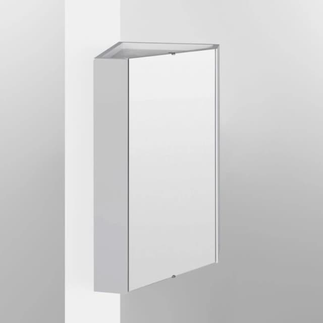 NUIE Nuie Mayford Gloss White 459mm Corner Mirror Cabinet - NVC118 nvc118