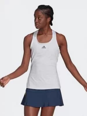 adidas Tennis Y-tank Top, Black/White, Size L, Women
