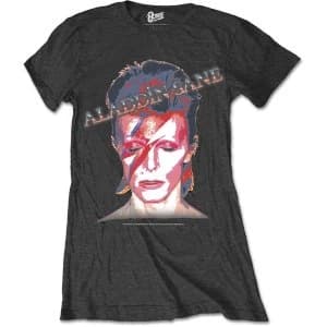 David Bowie - Aladdin Sane Womens Large T-Shirt - Black