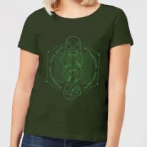 Harry Potter Morsmordre Dark Mark Womens T-Shirt - Forest Green - L