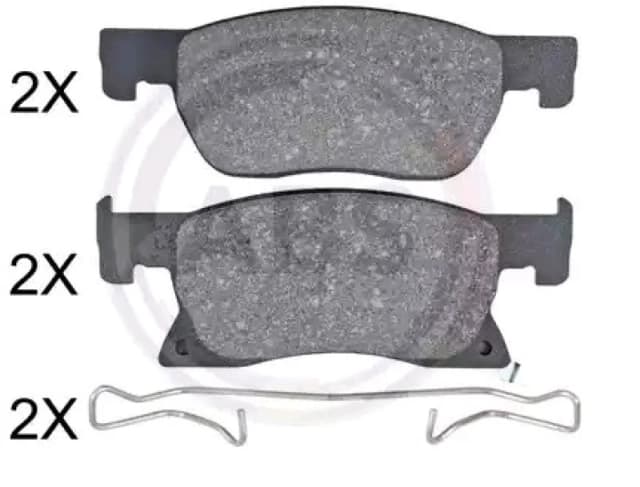 A.B.S. 35123 Brake pad set with acoustic wear warning Brake Pad Set,disc brake (402)