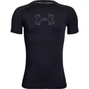 Under Armour HeatGear T Shirt Junior Boys - Black