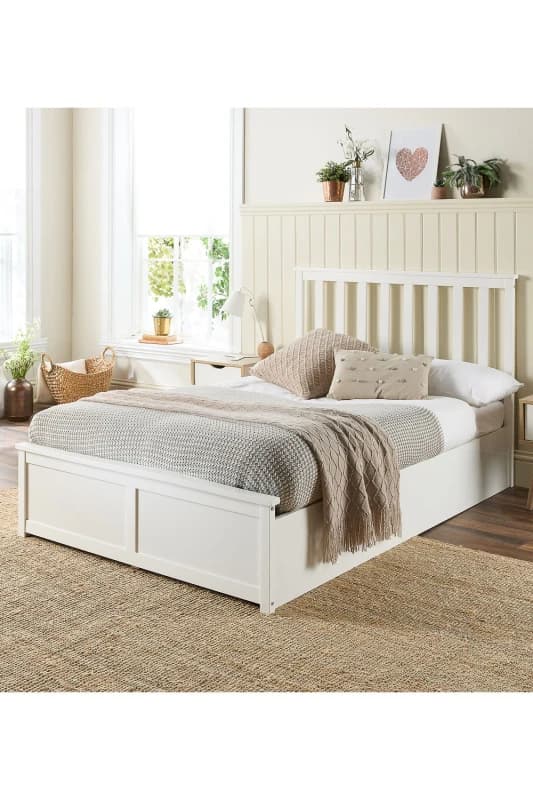 Aspire Aspire Wooden Ottoman Storage Bed in White Size: Single White Single Unisex 5057632279613
