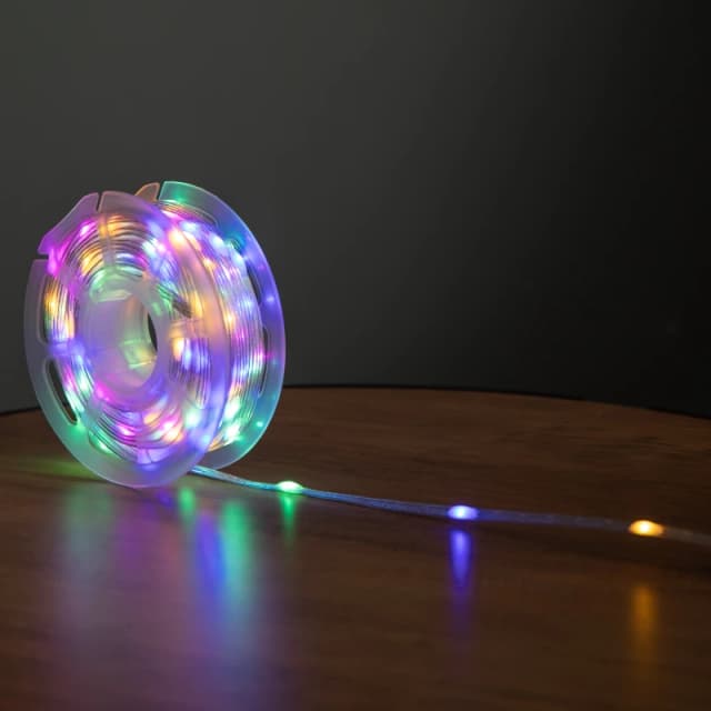 15m Light up Christmas Two Tone String Lights with 200 Warm White & Multi-Coloured LEDs