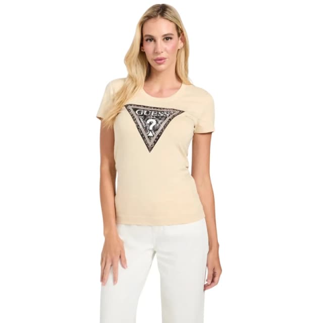 Guess Womens T-Shirt Guess Triangle Python Vert Female M