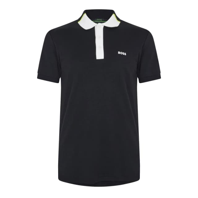 Boss Mens Paddy 3 Short Sleeve Polo Shirt Black male M