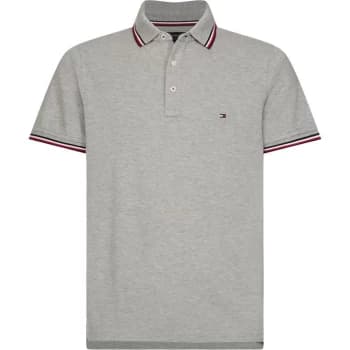 Tommy Hilfiger Core Tipped Slim Polo Shirt - Medium Grey
