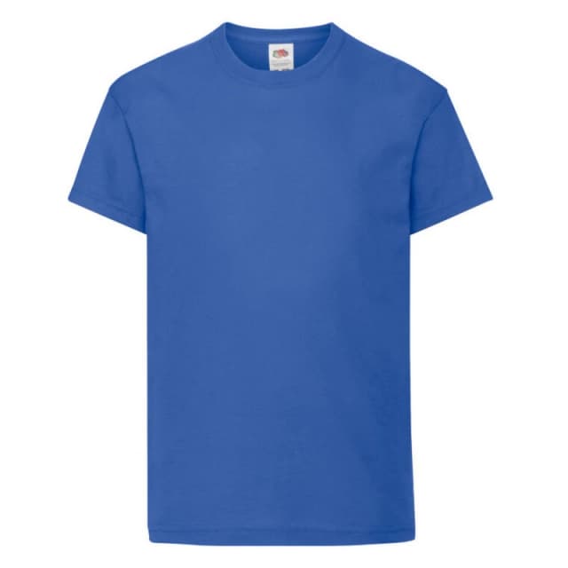 Fruit of the Loom Original Cotton T-Shirt in Blue Size: 3-4 Years Blue Unisex 3-4 Years