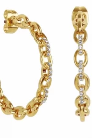 Adore Jewellery Fixed Cable Link Hoop Earrings JEWEL 5375408
