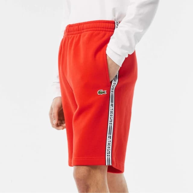 Lacoste Cotton Flannel Jogger Shorts - Orange Orange XS