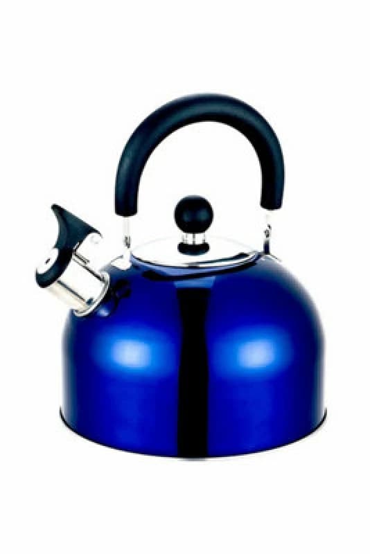 Olpro 2 Litre Stainless Steel Whistling Kettle (Blue)