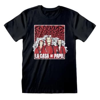 La Casa De Papel - Group Shot Unisex Large T-Shirt - Black