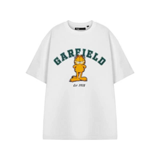 Garfield Garfield Short Sleeved T-Shirt in White Size: Small White S Unisex 5063203900909