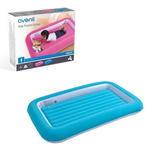 Avenli Flocked Kids Airbed - Blue 85410