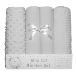 Snuggle Baby Mini Cot Starter Set (4 Pieces) (One Size) (Grey)