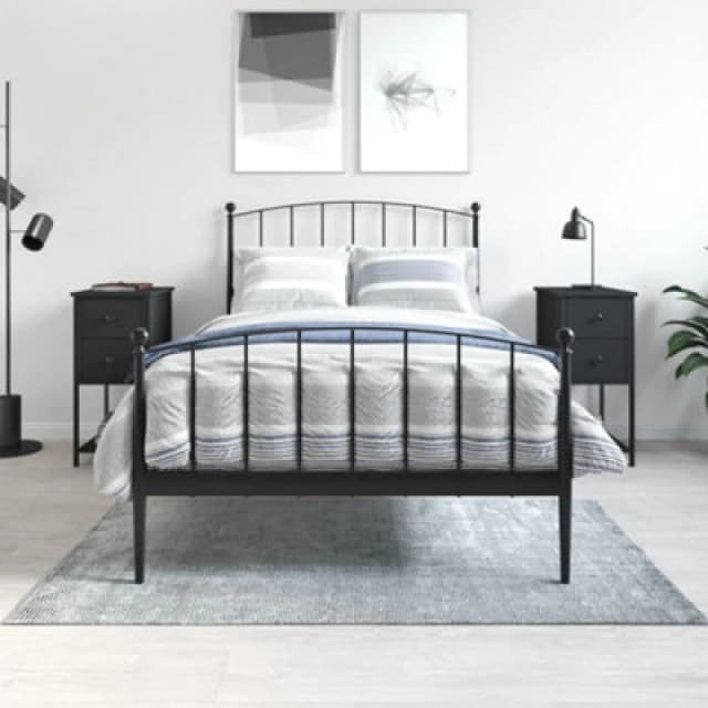 Vidaxl Bedside Cabinets 2 Pcs Black 32X42X70 Cm Engineered Wood