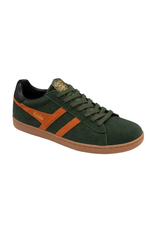 Gola Classics Mens 'Equipe Suede II' Suede Lace-Up Trainers in Khaki Size: 6 Khaki Male 6