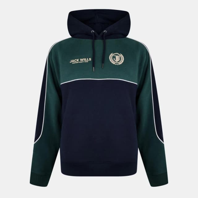 Jack Wills Piped Crest Hoodie - Blue Blue XS