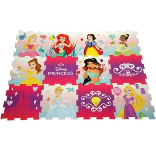 Disney Princess Foam Play Mat Soft Tiles For Baby Toddler Floor Interlocking 12 Piece Matting Indoor Or Outdoor