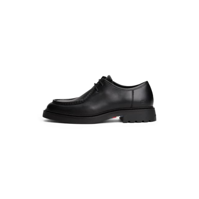 Tommy Hilfiger Mens Leather Moc Toe Formal Shoes Black male 7 (41)