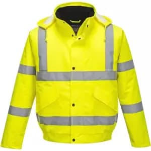 Portwest - S463 -sz XS YELLOW Hi-Vis Bomber Jacket Safety Reflective Road