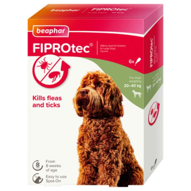 Beaphar FIPROtec Spot-On for Large Dog, 6 per Pack