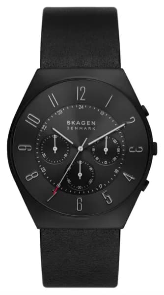 Skagen SKW6843 Mens Grenen Chronograph Black Monochrome Watch